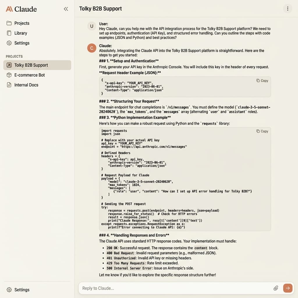 Teste em tempo real do Projeto Claude em ação